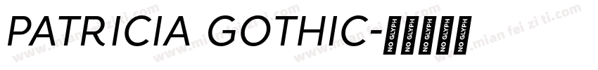 PATRICIA GOTHIC字体转换